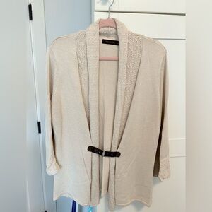 The Limited Cream Cardigan with Belt